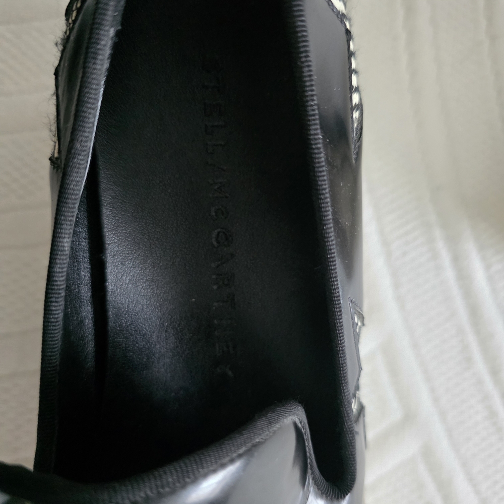 Stella McCartney Black and White Star Loafers - Picture 6 of 8